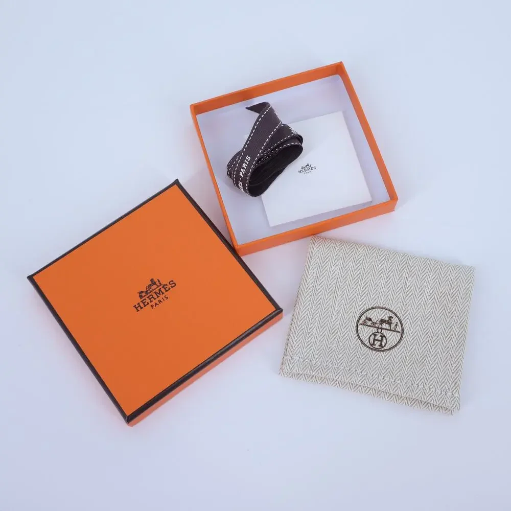 HERMES Orange and Brown Gift Box 3.5x3.5x0.75
